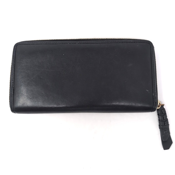 COLE HAAN Women's Wallet Smooth Leather Continental Signature Zip Around Black - Picture 2 of 7
